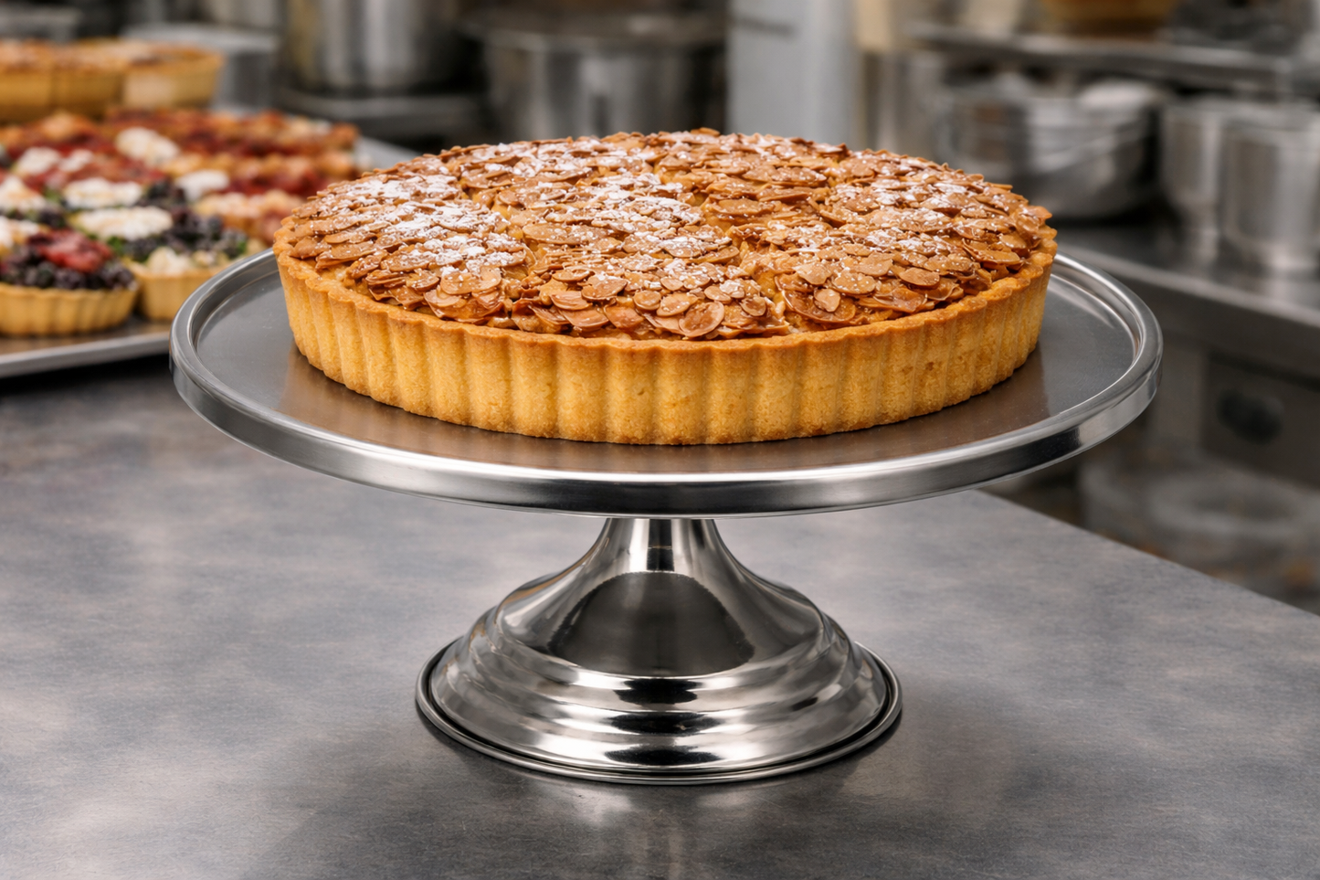 Base para Bolos Profissional em Aço Inoxidável 32 cm x 17 cm (REF. 1-383)