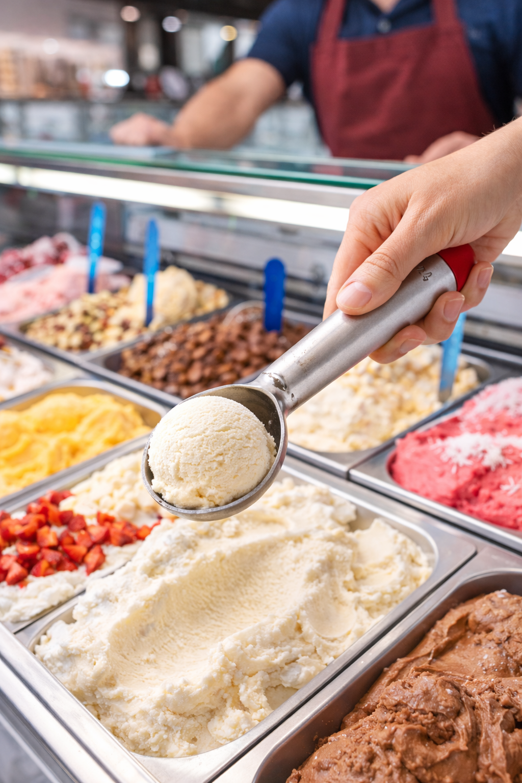 Colher de Gelado Profissional em Alumínio | 44 mm, 60 mm e 74 mm