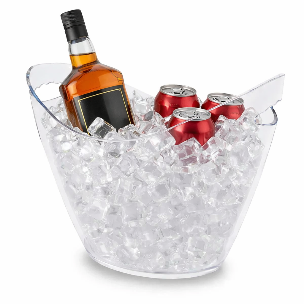 Balde de Gelo Transparente Profissional 7,8 L / 3,4 L em Acrílico