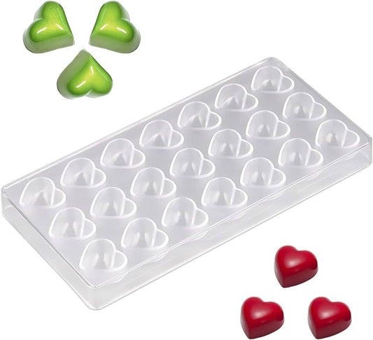 Molde de corações para chocolate em policarbonato (REF. 1-071)