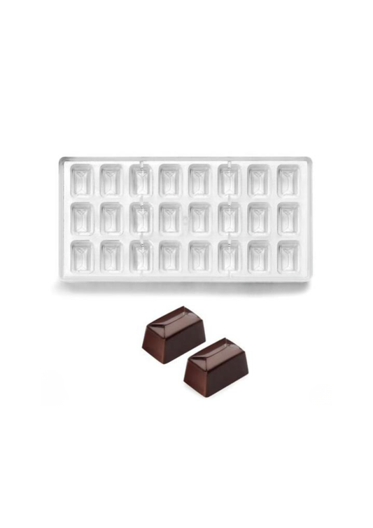 Molde Rectangular para Chocolate em Policarbonato (REF. 1-073)