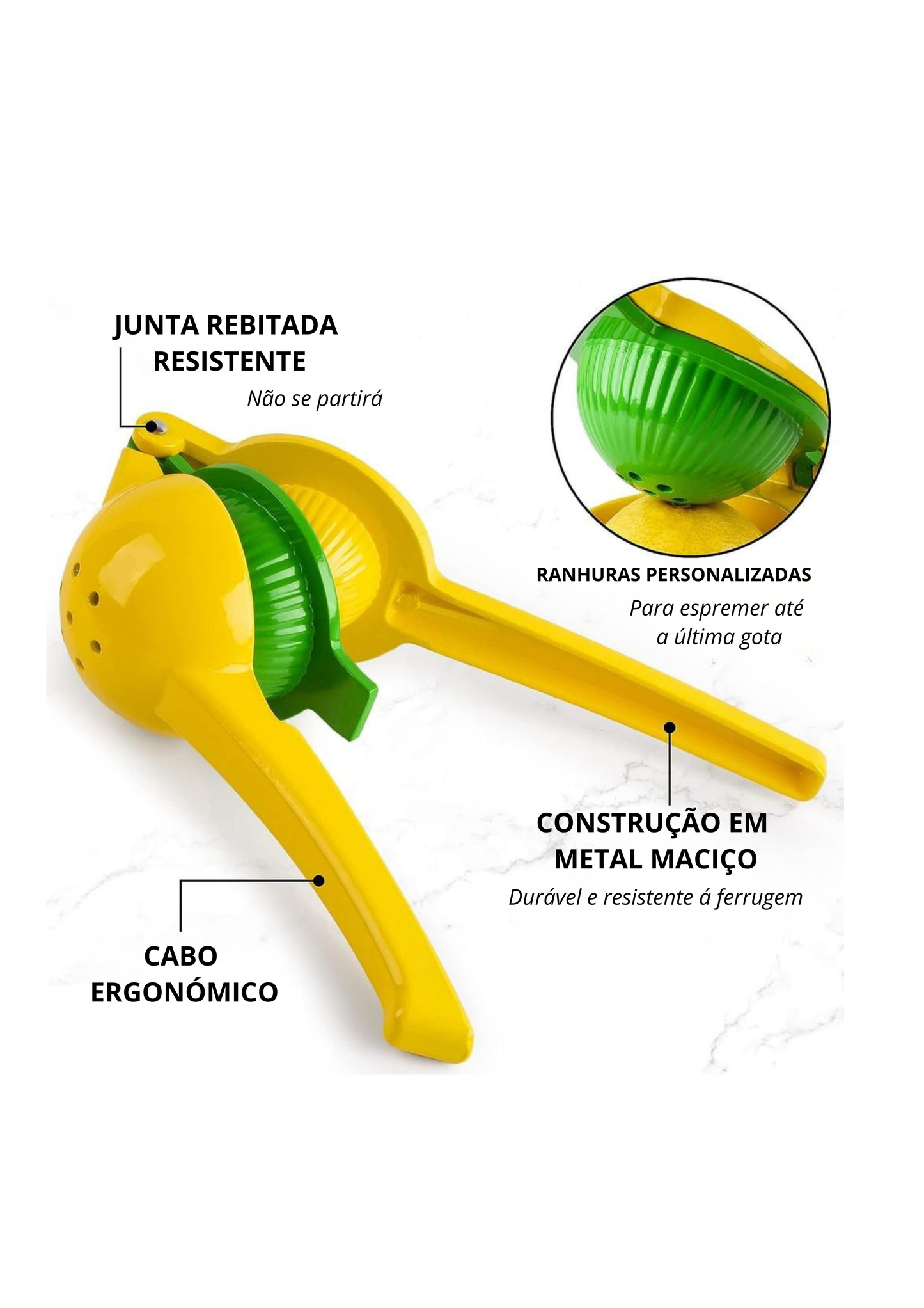 Espremedor de Limão e Lima 2 em 1 em Alumínio (REF. 4-066)