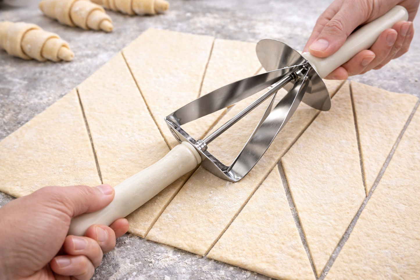 Rolo para Croissants Profissional em Aço Inoxidável