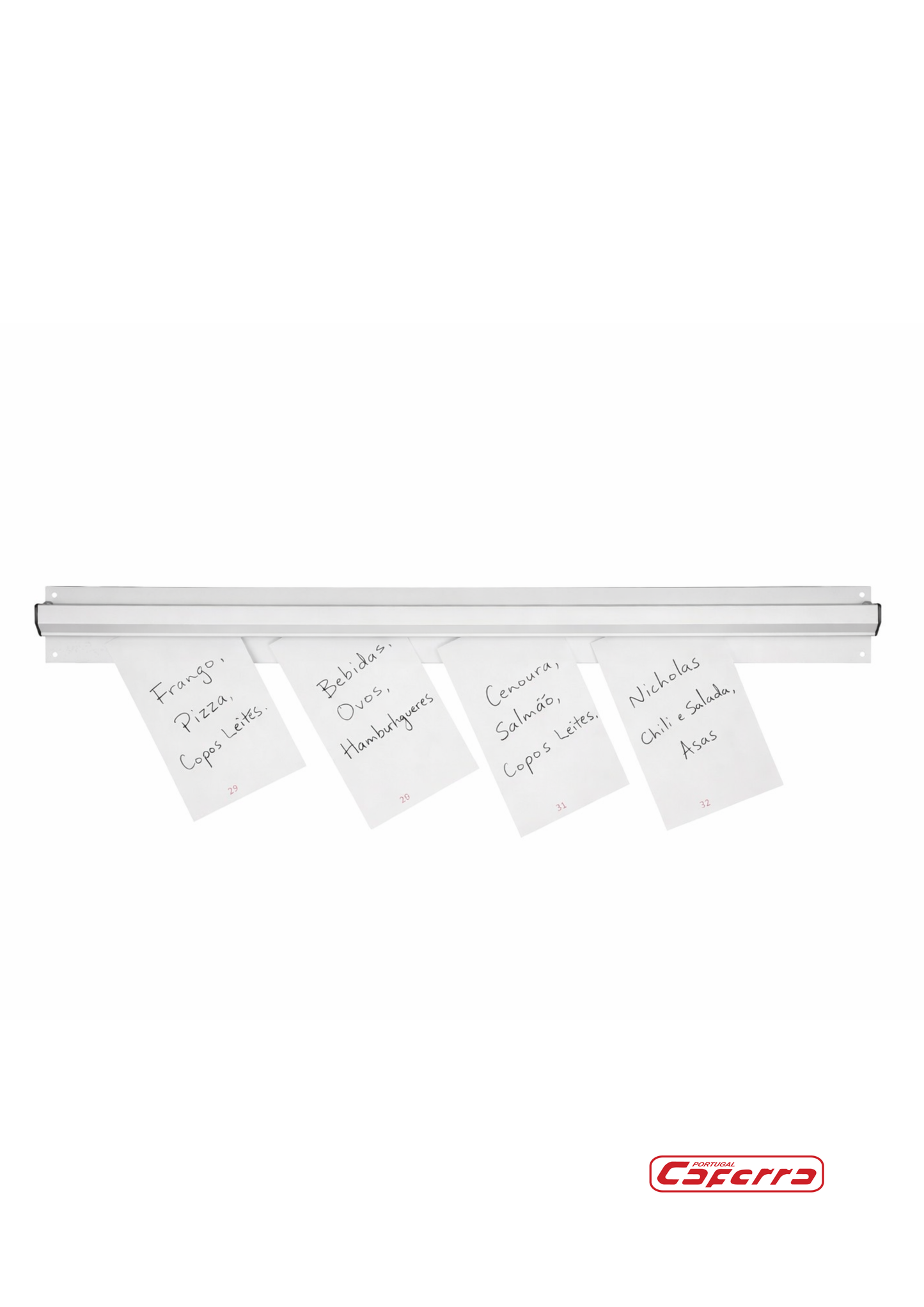 Barra de Suporte para Pedidos em Alumínio 45 / 60 / 75 / 90 / 120 cm
