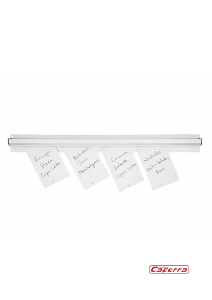 Barra de Suporte para Pedidos em Alumínio 45 / 60 / 75 / 90 / 120 cm