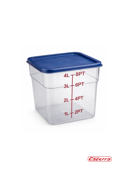 Caixa Transparente de Armazenamento de Alimentos em Polipropileno – 4 L / 22 L