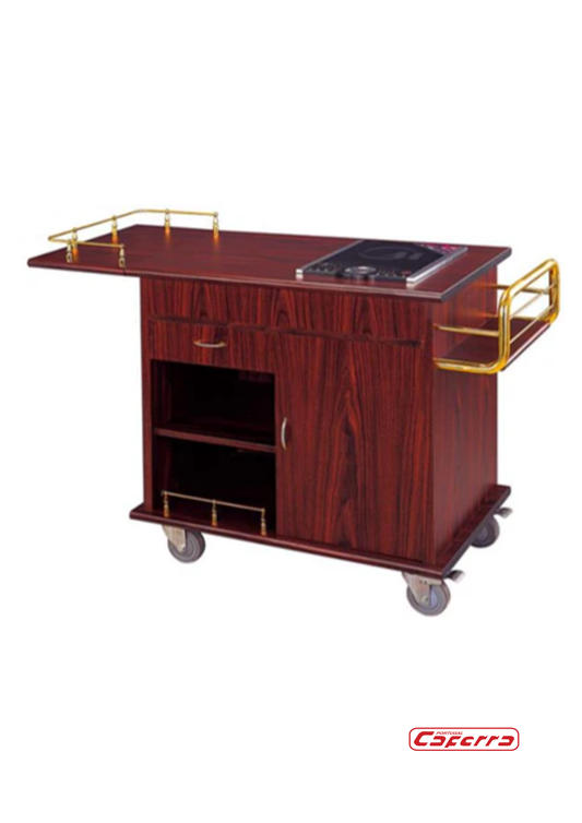 Carro com Fogão para Flambear Profissional 93x59x74 cm (REF. 3-094)