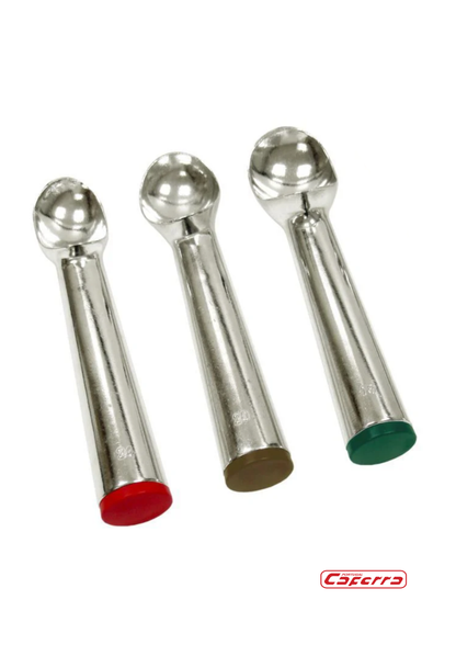 Colher de Gelado Profissional em Alumínio | 44 mm, 60 mm e 74 mm