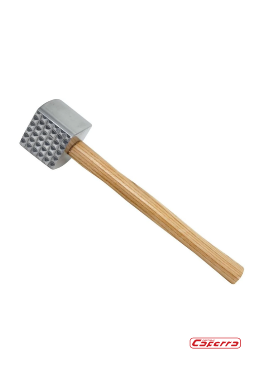 Martelo Profissional para Carne 32 cm | Aço Inoxidável com Cabo de Madeira (REF. 3-006)