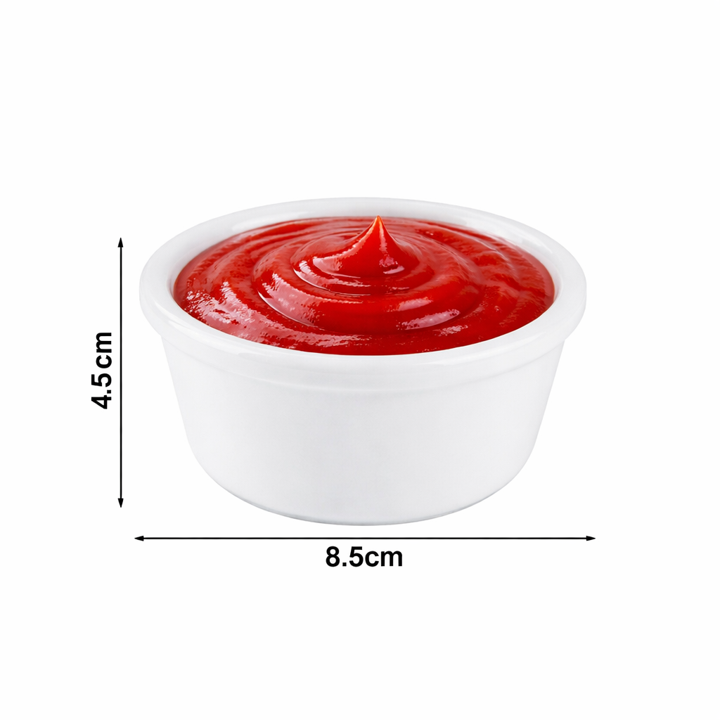 Ramekin Branco 120 ml em Melamina – Ø 8 cm (REF. 2-001)
