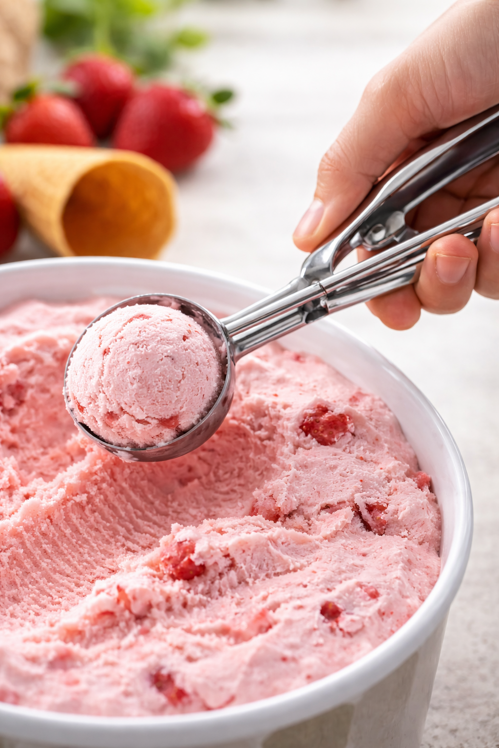 Dispensador de Gelado Profissional em Aço Inoxidável