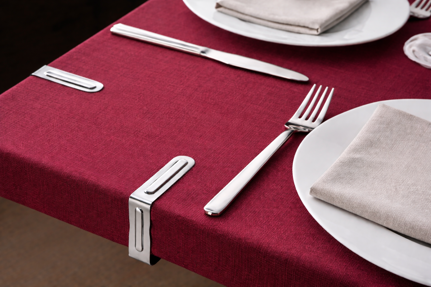 Ganchos para Toalha de Mesa em Aço Inoxidável – Conjunto 4 Peças (REF. 4-054)
