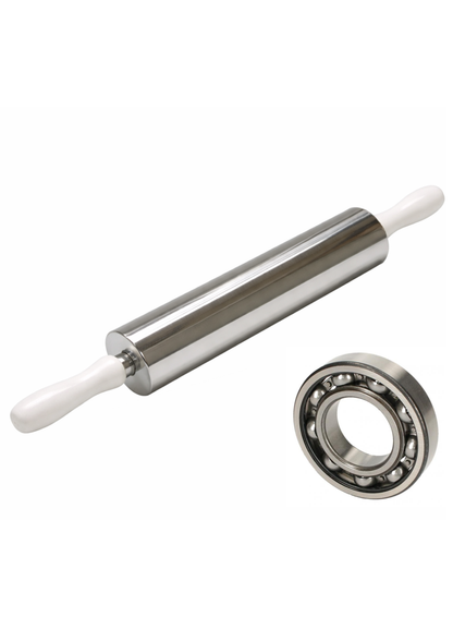 Rolo da Massa Profissional em Aço Inoxidável 32 cm, 37 cm e 45 cm